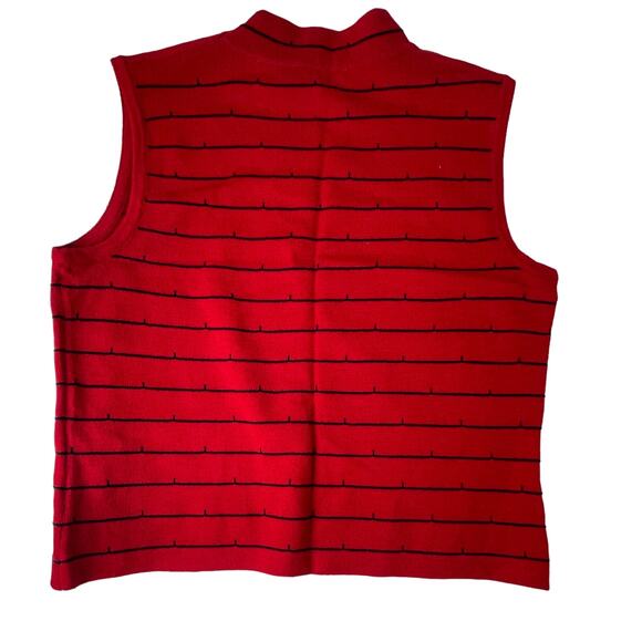 St John Santana Knit Mock Neck Sleeveless Sweater Sz Large - Picture 1 of 6